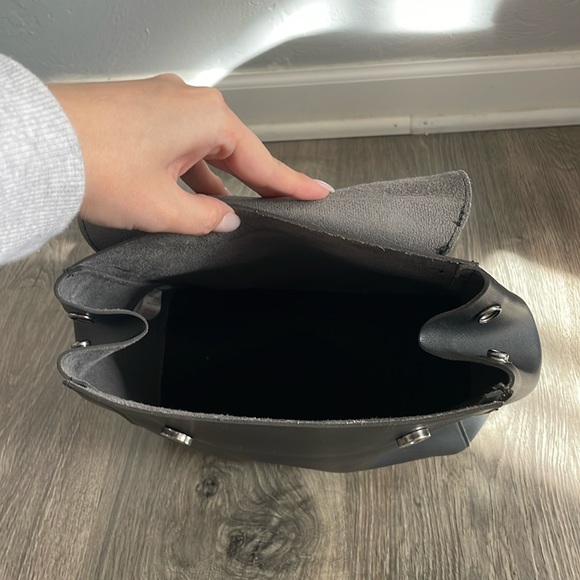 ASOS Claudia Canova Faux Leather Black Backpack - Picture 7 of 10